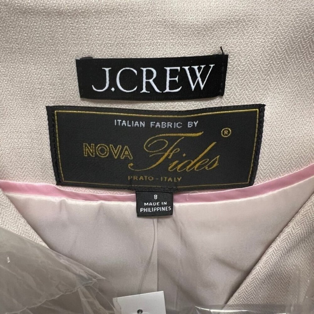 J.Crew $198 Slim-Fit Vest Italian City Wool Blend Pale Bone Size 8 BT536 - Picture 5 of 5